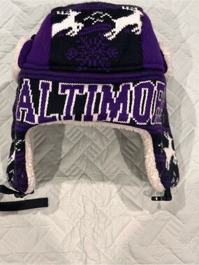 Baltimore Purple Fleece-Lined Trapper Hat